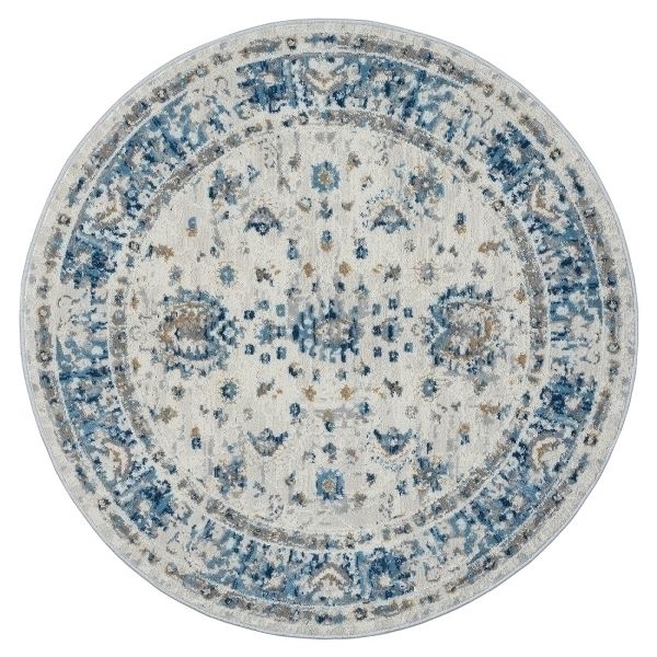 Teppich &quot;My Heriz&quot; Beige – Rund, 120x120 cm, Orientdesign, Robust, Pflegeleicht