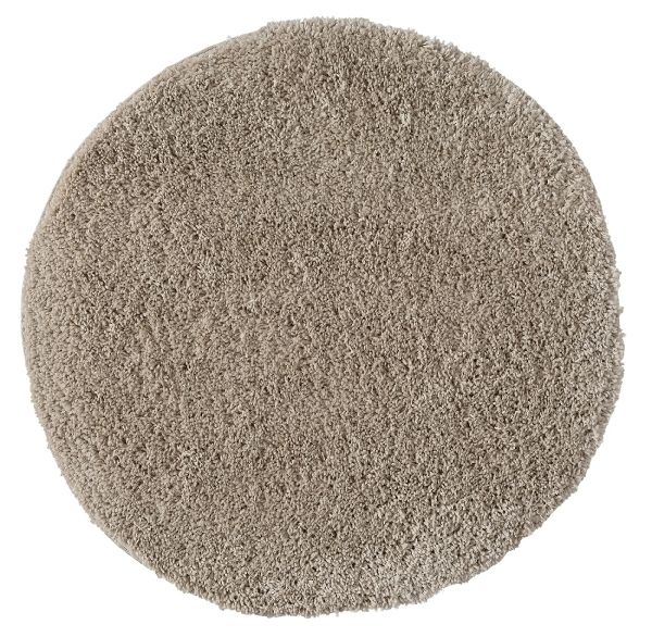 Teppich &quot;My Shaggy&quot; Beige – Rund, 120x120 cm, Flauschig
