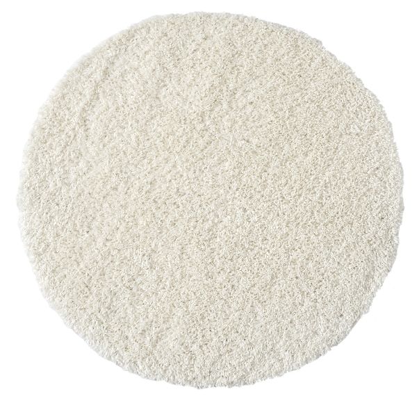 Teppich &quot;My Shaggy&quot; Creme – Rund, 120x120 cm, Flauschig