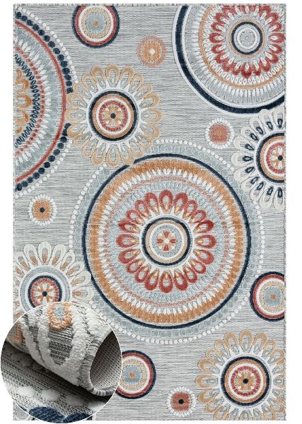 Outdoorteppich Fleur – 160x100 cm, Robust, Wetterfest