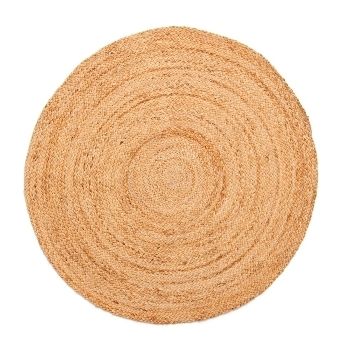 Teppich &quot;Lola&quot; Natur – Rund, 120x120 cm, Jute, Nachhaltig