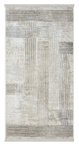 Teppich &quot;My Way&quot; Creme – 150x80 cm, Retro Design, Robust, Pflegeleicht