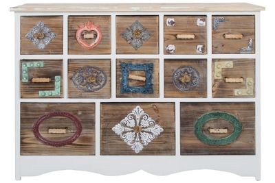 Kommode Maxim – 13 Schubladen, FSC®, Multicolor, Verspielt, Landhausstil