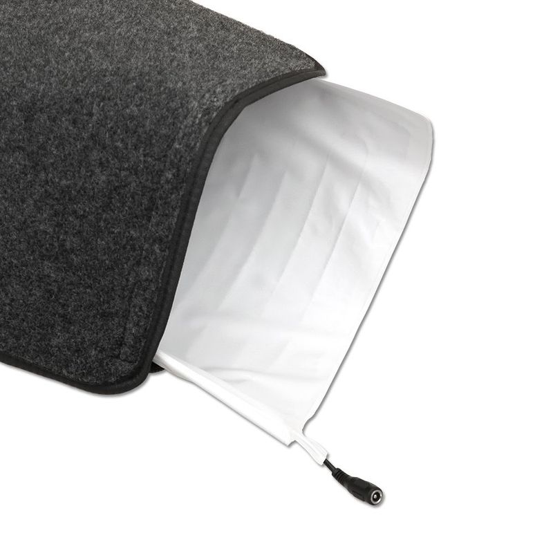 Wärmeplatte Heizmatte für Hunde / Haustiere Filz 40x60 cm, 230/24V mit Trafo, Bissschutz, absteckbares Kabel