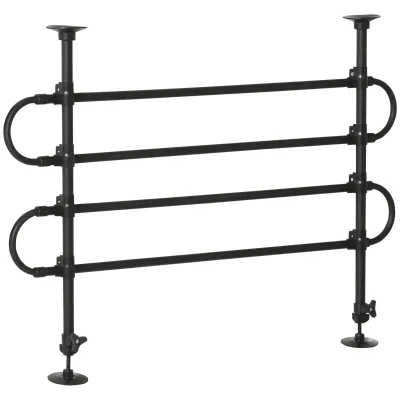 Adjustable car pet barrier, black, steel, 87–135x60–105 cm, universal fit