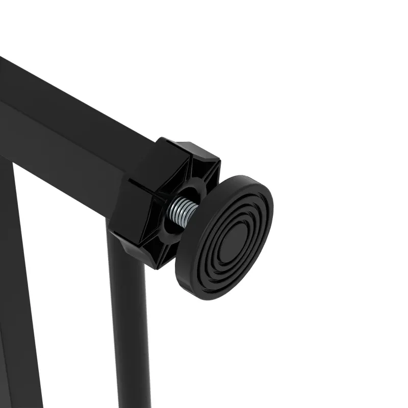Türschutzgitter für Hunde 74–80 cm, Metall, Schwarz, Absperrgitter, einfach montierbar