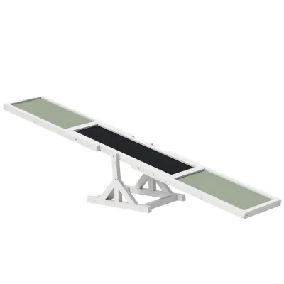 Hundewippe Agility – rutschfest, bis 50kg, 180x30x30cm, Weiss