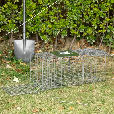 Lebendfalle Tierfalle, Marderfalle (66x24x30,5 cm) aus Stahl - Mäuse, Ratten, Marder &amp; andere kleine Tiere
