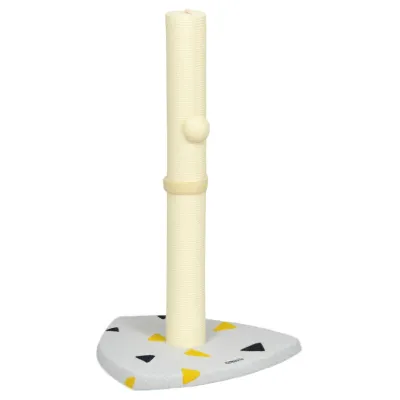 Kratzbaum Hellgrau/Beige – Spielball &amp; Juteseil