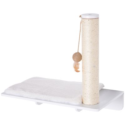 Katzenkletterwand Weiss – Kratzbaum, Liege &amp; Spielzeug