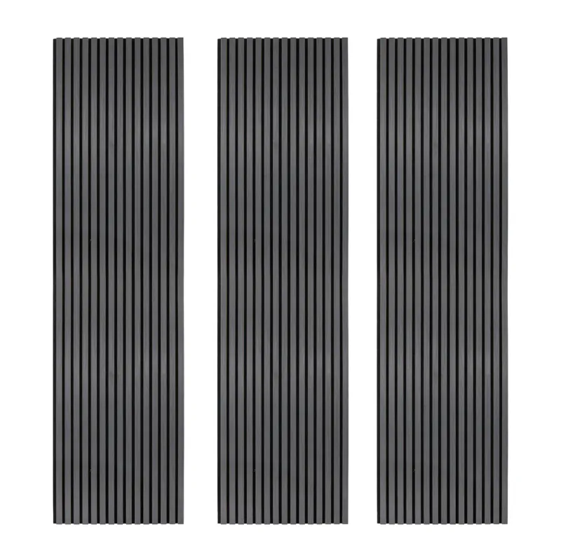 Akustische Wandpaneele Anthrazitgrau – 3er-Set, Schallabsorbierend &amp; Schwer Entflammbar