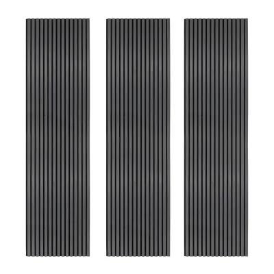 Akustische Wandpaneele Anthrazitgrau – 3er-Set, Schallabsorbierend &amp; Schwer Entflammbar
