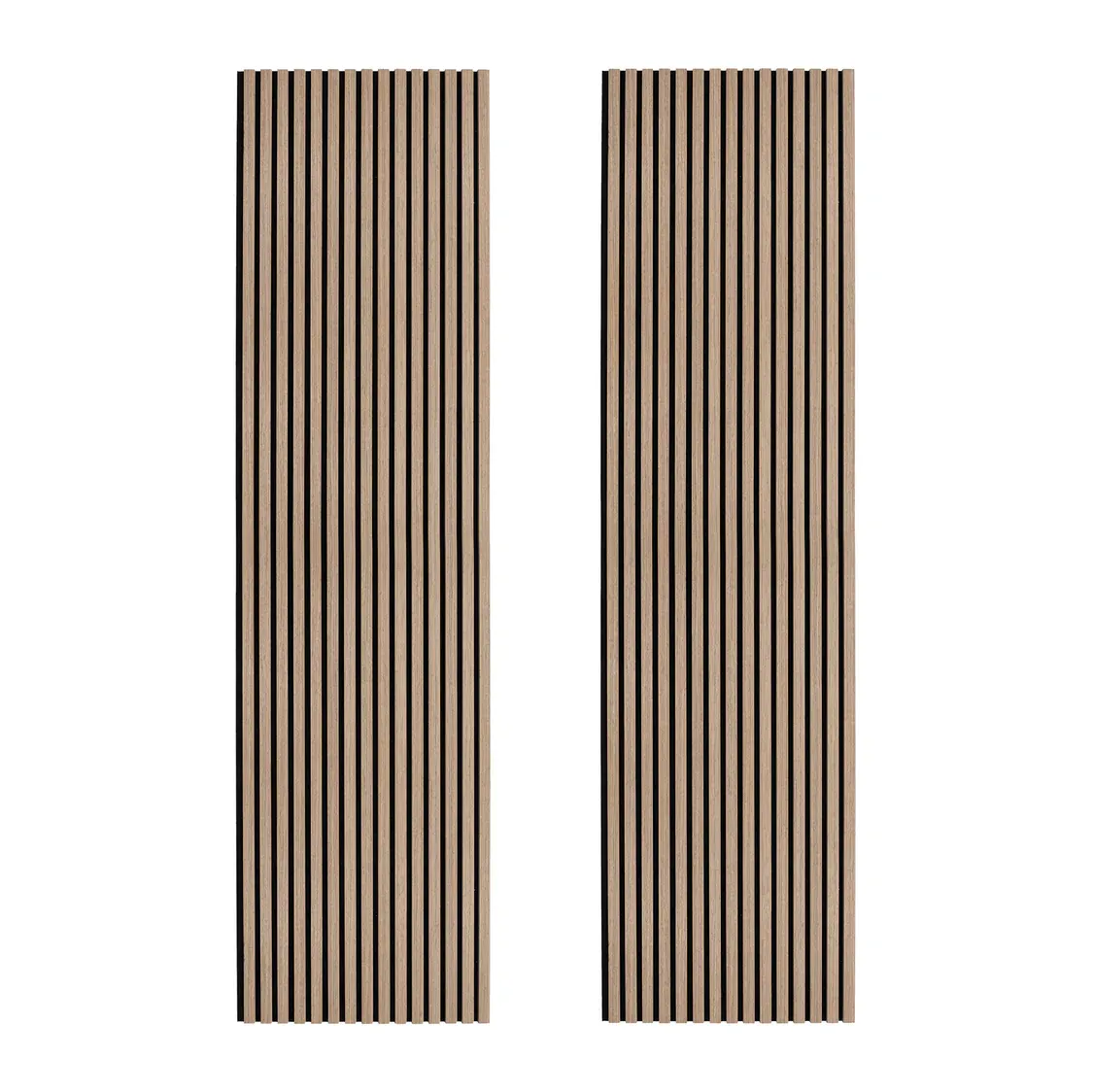 Akustische Wandpaneele Heller Nussbaum – 2er-Set, Schallabsorbierend &amp; Schwer Entflammbar