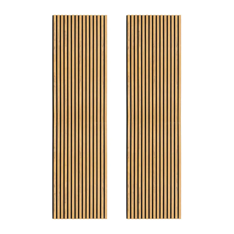 Akustische Wandpaneele Eiche – 2er-Set, Schallabsorbierend &amp; Schwer Entflammbar