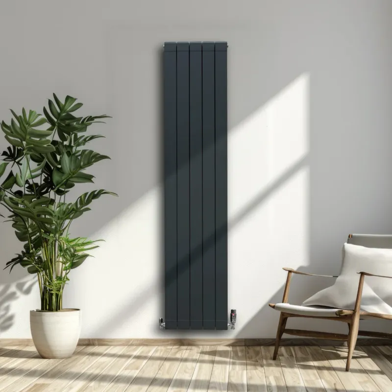 Aluminium Paneelheizkörper Anthrazitgrau – 1800x395 mm, 7319 BTU