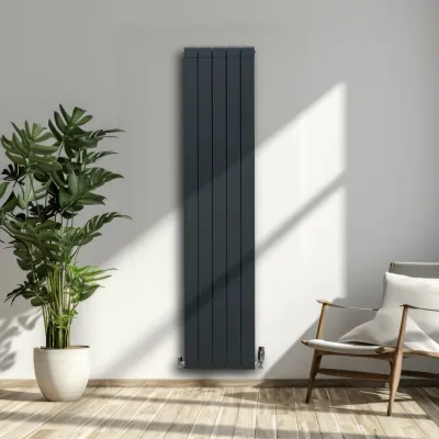 Aluminium Paneelheizkörper Anthrazitgrau – 1800x395 mm, 7319 BTU