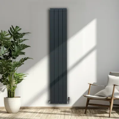 Aluminium Paneelheizkörper Anthrazitgrau – 1800x315 mm, 5856 BTU