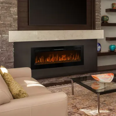 Einbau Elektrokamin 127cm – Cheminée, Wandkamin, 3D-Flammeneffekt &amp; Thermostat