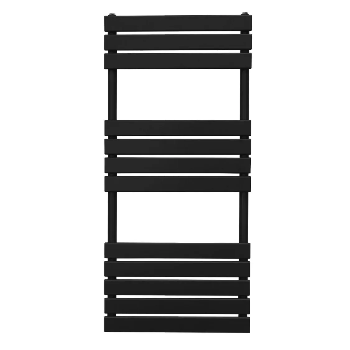 Badheizkörper, Flachheizkörper Handtücher Schwarz – 1200x500 mm, 2070 BTU