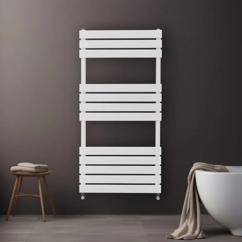 Badheizkörper, Flachheizkörper Handtücher Weiss – 1200x600 mm, 2461 BTU