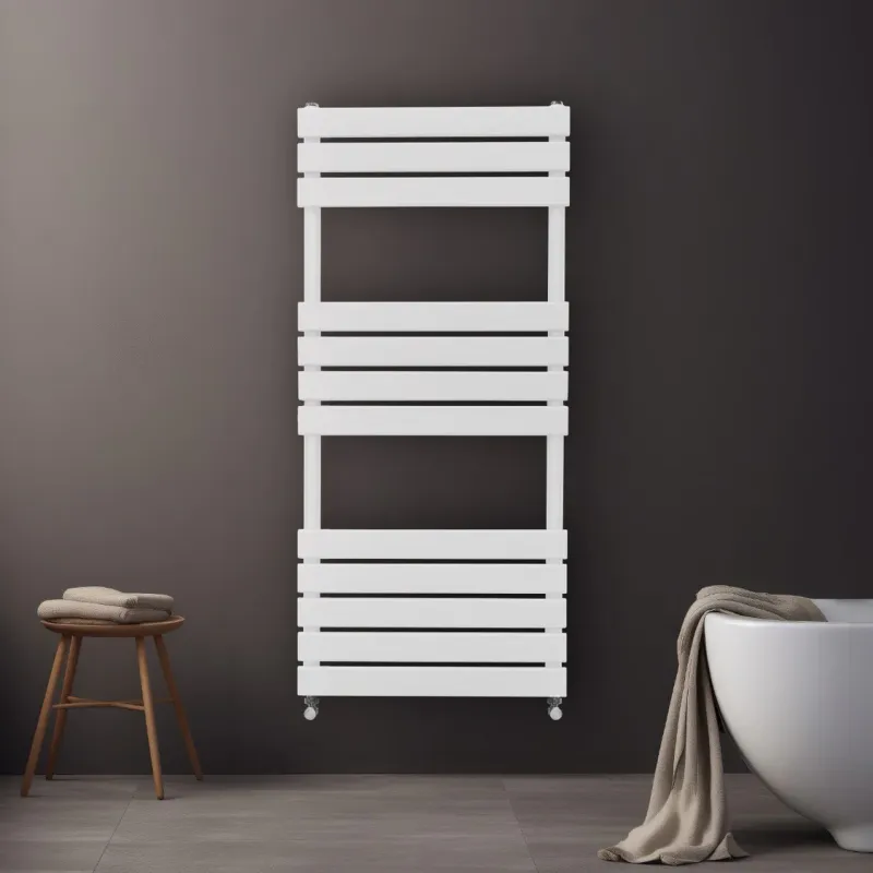 Badheizkörper, Flachheizkörper Handtücher Weiss – 1200x500 mm, 2070 BTU