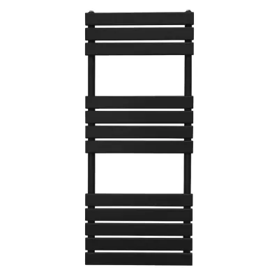 Badheizung, Flachheizkörper Handtücher Schwarz – 1200x450 mm, 1892 BTU