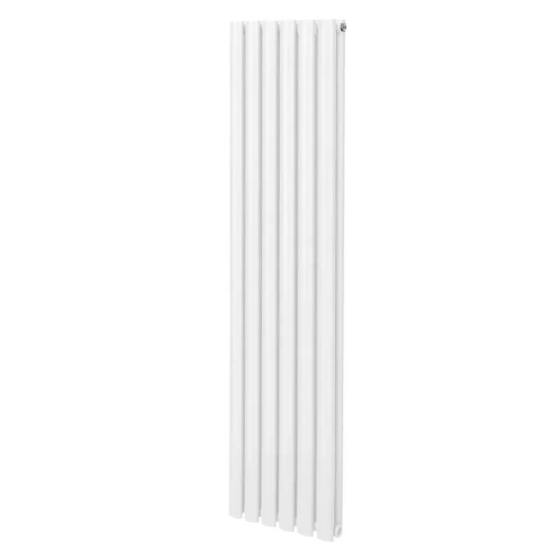 Oval Röhrenheizkörper Weiss – 1600x360 mm, 4195 BTU