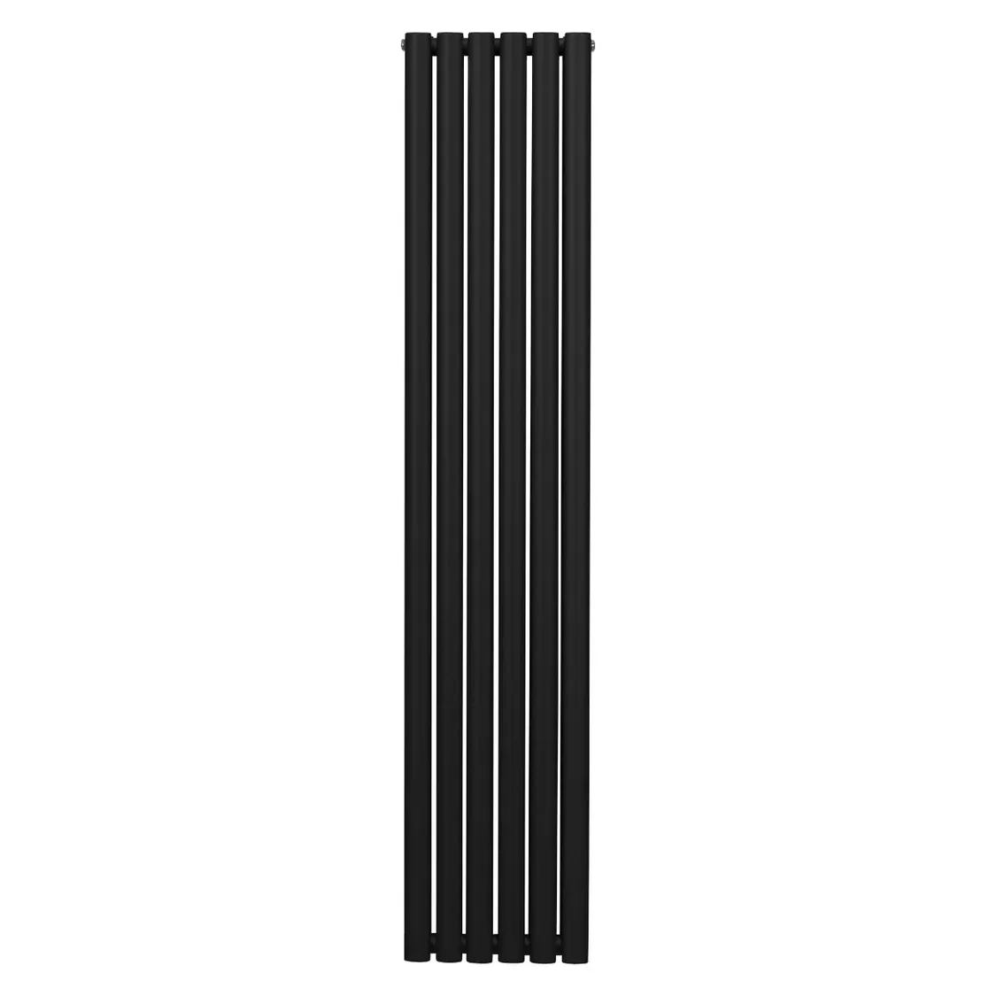 Oval Röhrenheizkörper Schwarz – 1800x360 mm, 4816 BTU