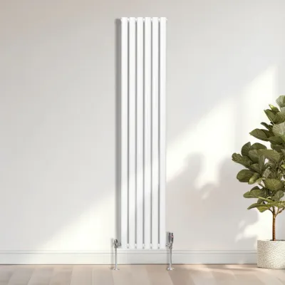 Oval Röhrenheizkörper Weiss – 1800x360 mm, 4816 BTU
