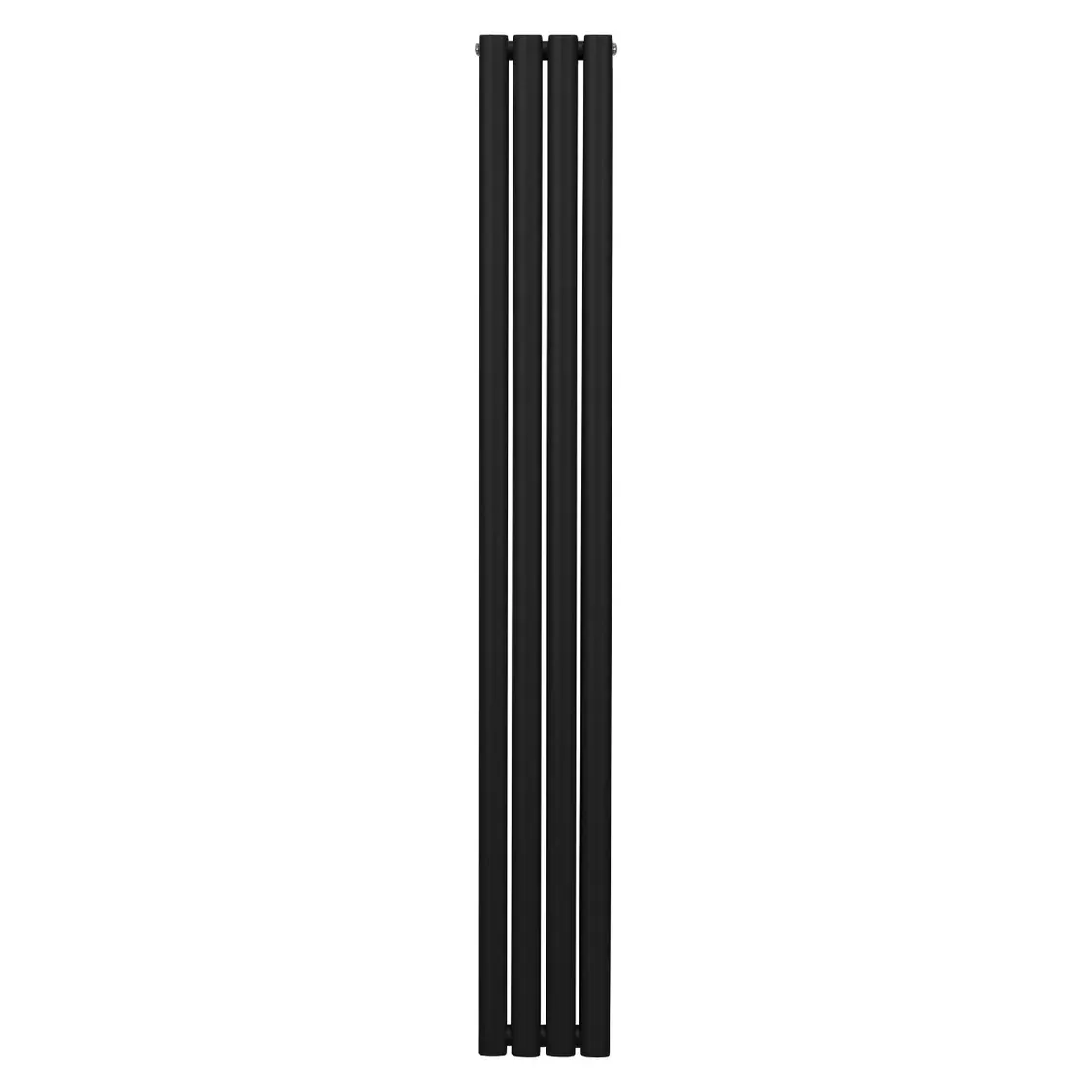 Oval Röhrenheizkörper Schwarz – 1800x240 mm, 3211 BTU