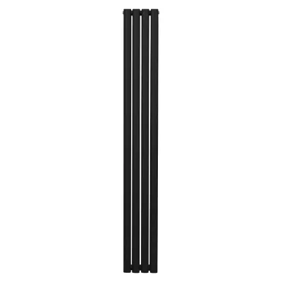 Oval Röhrenheizkörper Schwarz – 1800x240 mm, 3211 BTU