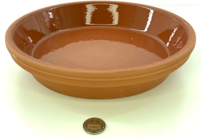 Futterschale für Terrarium und Nager glasiert – 28,5x5,7 cm, Ton &amp; Ziegelrot