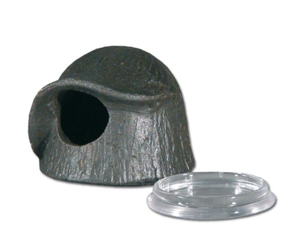 Dendrobaten Hütte Rund L – Mit Legeschale, Deko &amp; Höhle