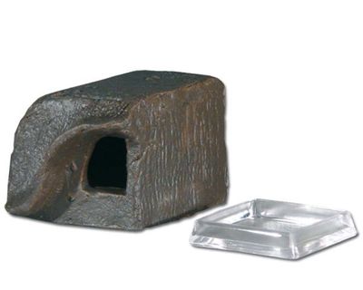 Dendrobaten Hütte Ecke L – Mit Hartplastik-Legeschale, Versteck &amp; Laichplatz