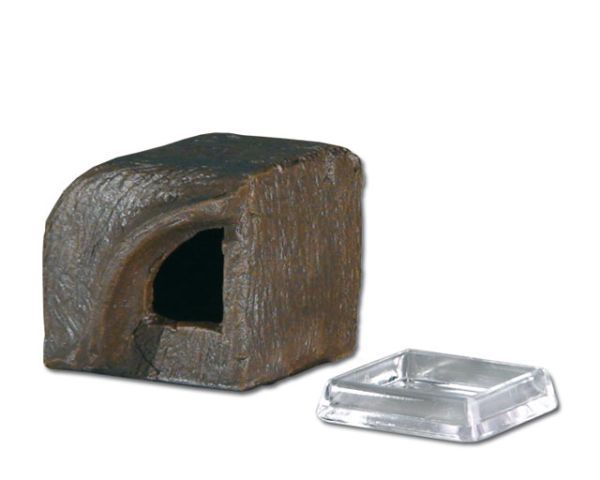 Dendrobaten Hütte Ecke M – Mit Hartplastik-Legeschale, Versteck &amp; Laichplatz