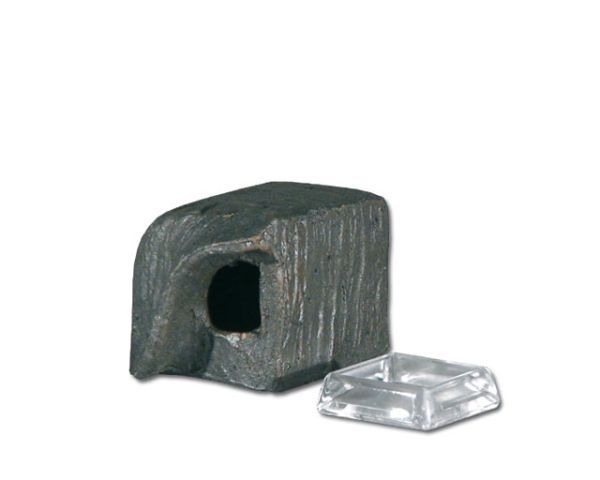 Dendrobaten Hütte Ecke S – Mit Hartplastik-Legeschale, Versteck &amp; Laichplatz