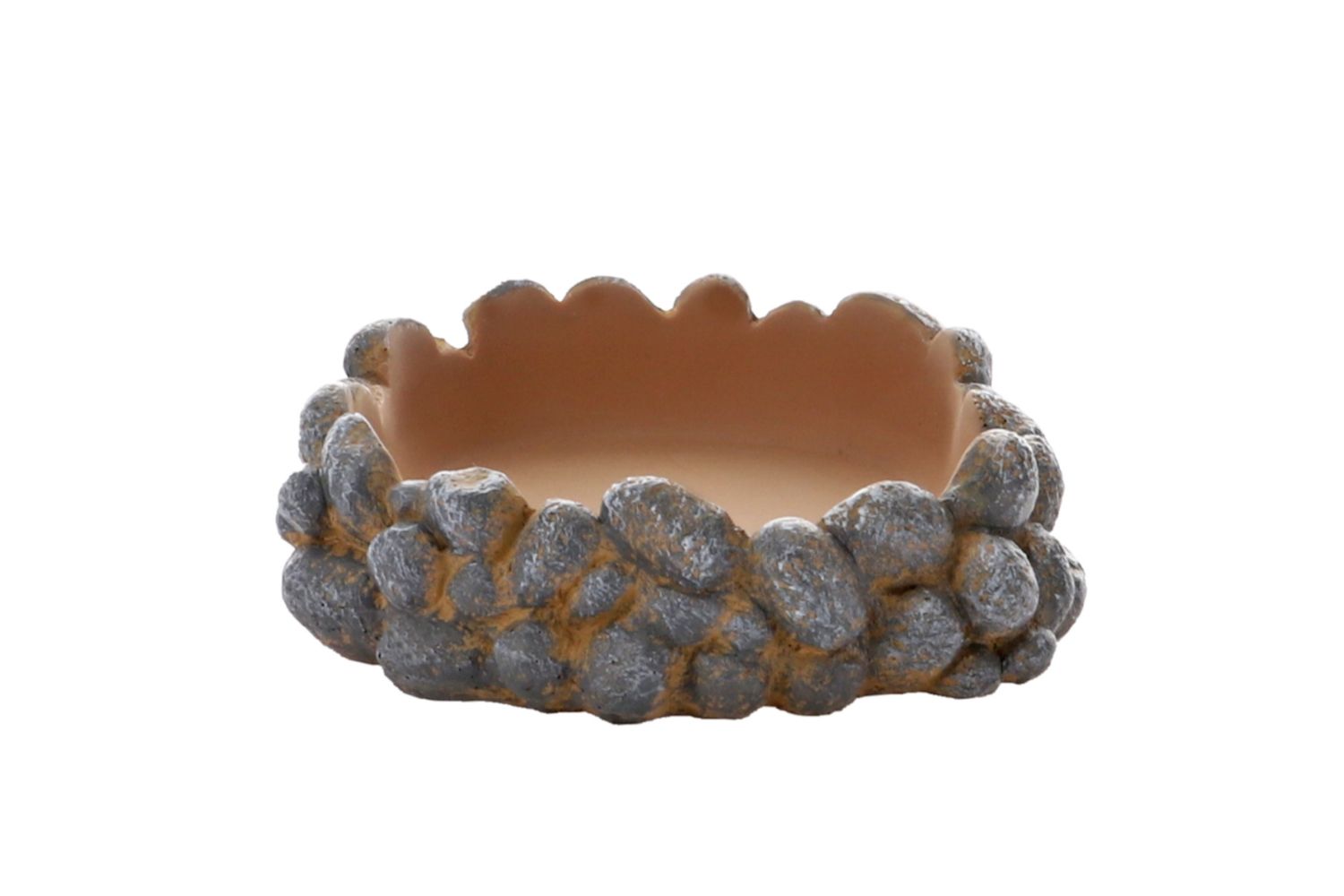 Terrarium Trinkschale Pebbles L – 25x21x4 cm, Steinoptik, Robust &amp; Hygienisch