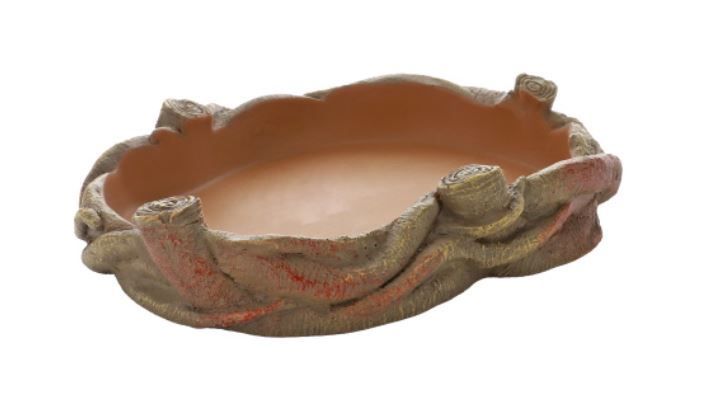 Terrarium Trinkschale Liana L – 24x21x4,5 cm, Lianenoptik, Robust & Hygienisch