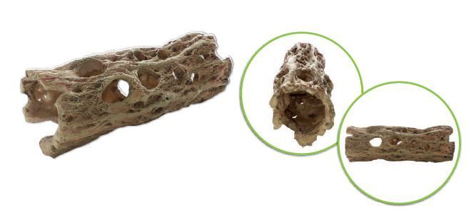 Terrarium Vuka Stick L – 22x8x7 cm, Vukawood-Optik, Versteck &amp; Deko