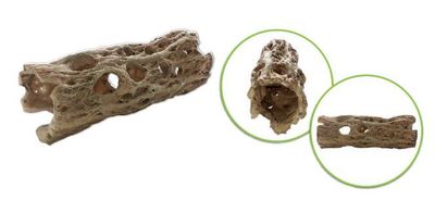 Terrarium Vuka Stick L – 22x8x7 cm, Vukawood-Optik, Versteck &amp; Deko