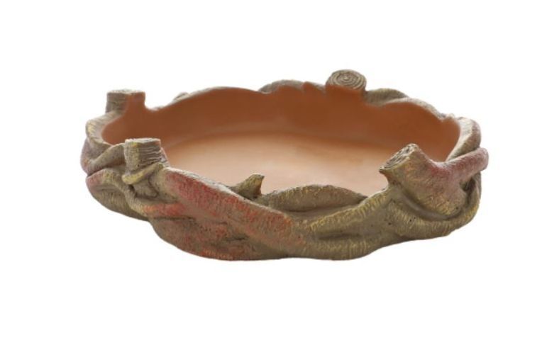 Terrarium Trinkschale Liana M – 19,5x17x4 cm, Lianenoptik, Robust & Hygienisch