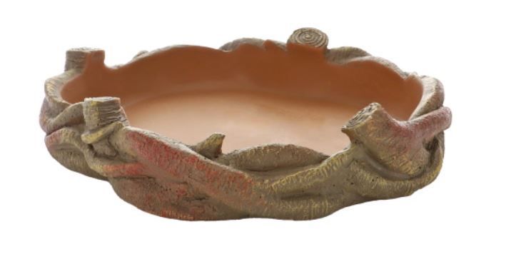 Terrarium Trinkschale Liana S – 14,5x11,5x3,5 cm, Lianenoptik, Robust &amp; Hygienisch