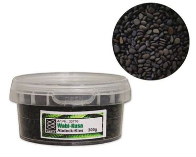 Wabi-Kusa Abdeck-Kies Flach 300g – Dunkel, Naturbelassen &amp; Wasserneutral