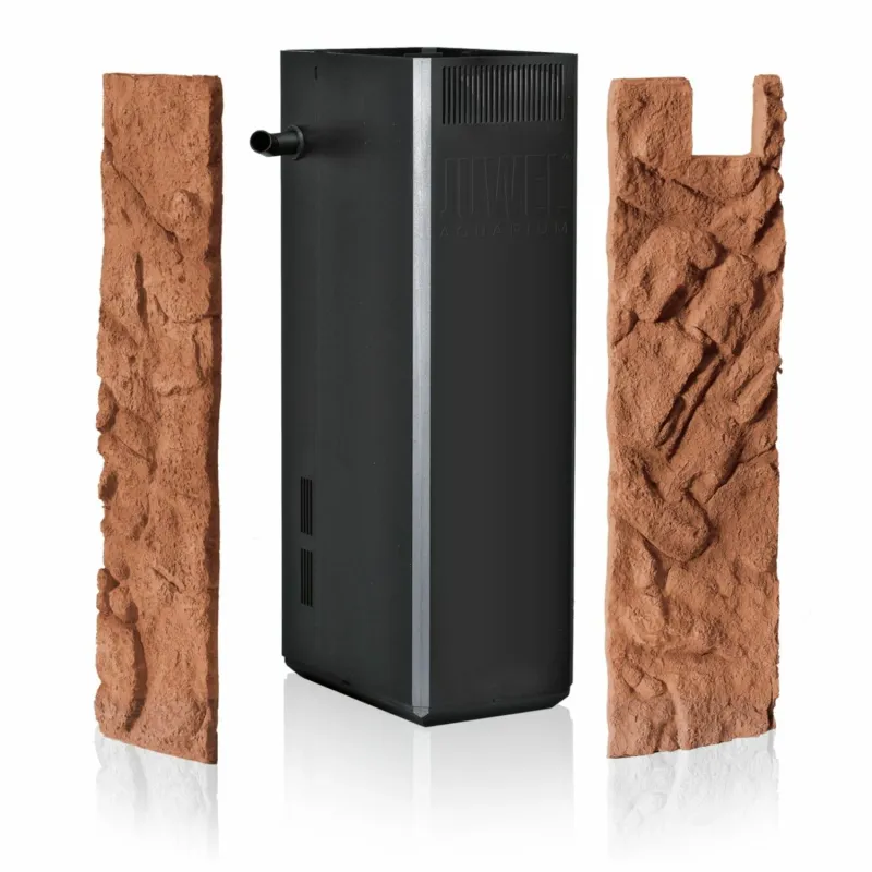 Filter Cover Stone Clay – 55,5x16,8/15,7 cm, Felsstruktur, Lehmfarben, Für JUWEL Filter