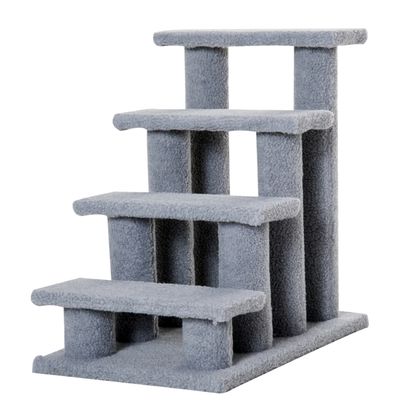 Tiertreppe Katzentreppe Hundetreppe – 4 Stufen, Grau Tiertreppe Katzentreppe Hundetreppe – 4 Stufen, Grau