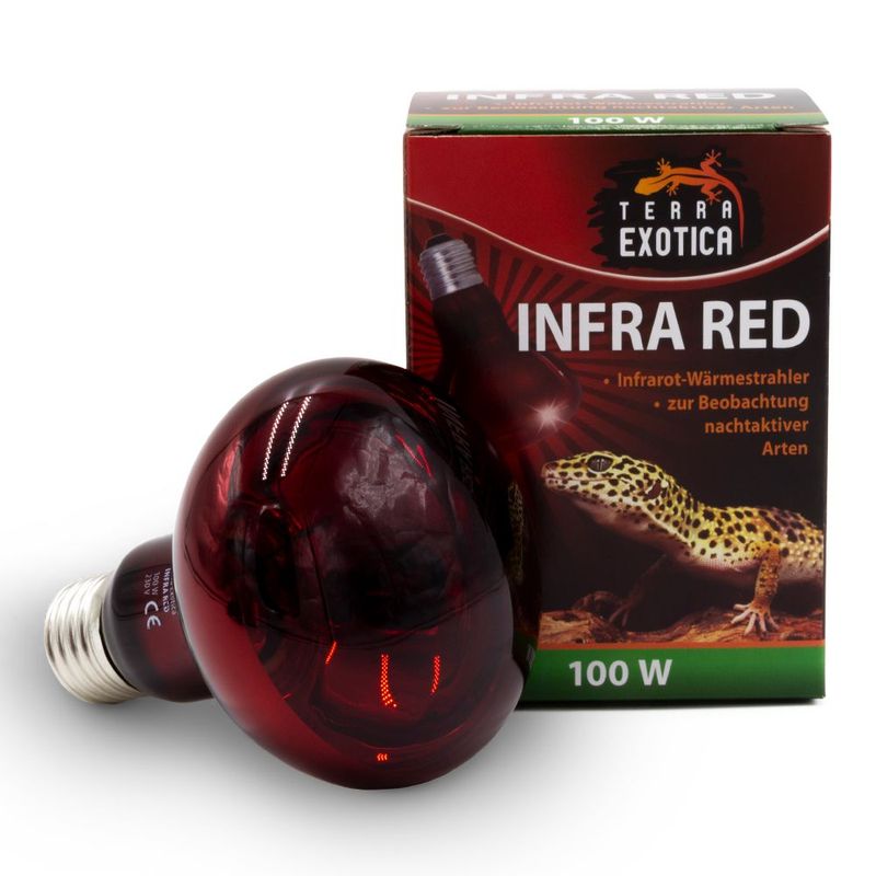 Infra Red – Infrarot Reflektorstrahler für Terrarien, 100 Watt