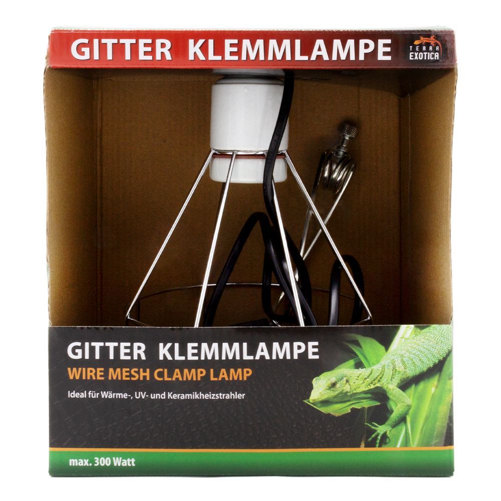 Wire Mesh Clamp Lamp – Terrarium Gitter-Klemmlampe