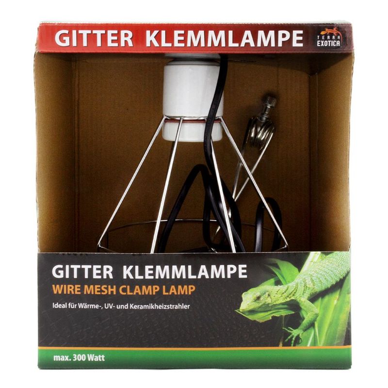 Wire Mesh Clamp Lamp – Terrarium Gitter-Klemmlampe