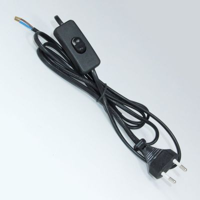 Zuleitungskabel, Eurostecker mit Handschalter 1,80 m – schwarz