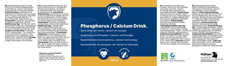 Phosphor/Calcium Drink – 500 g – Für Rinder – Phosphor, Calcium, Energie